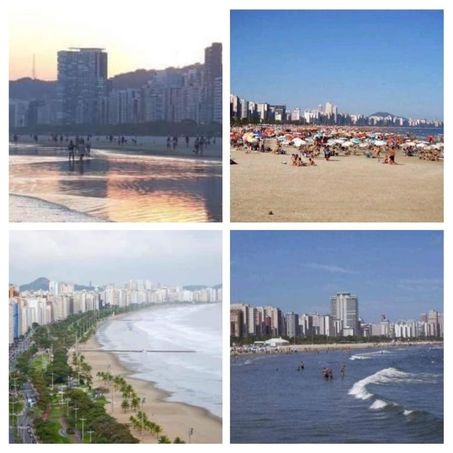 Apartamento 100 Mts Praia Roupa Cama Toalha Banho Wi-Fi 500 Mega Port 24 Hs Santos (Sao Paulo) Exterior photo